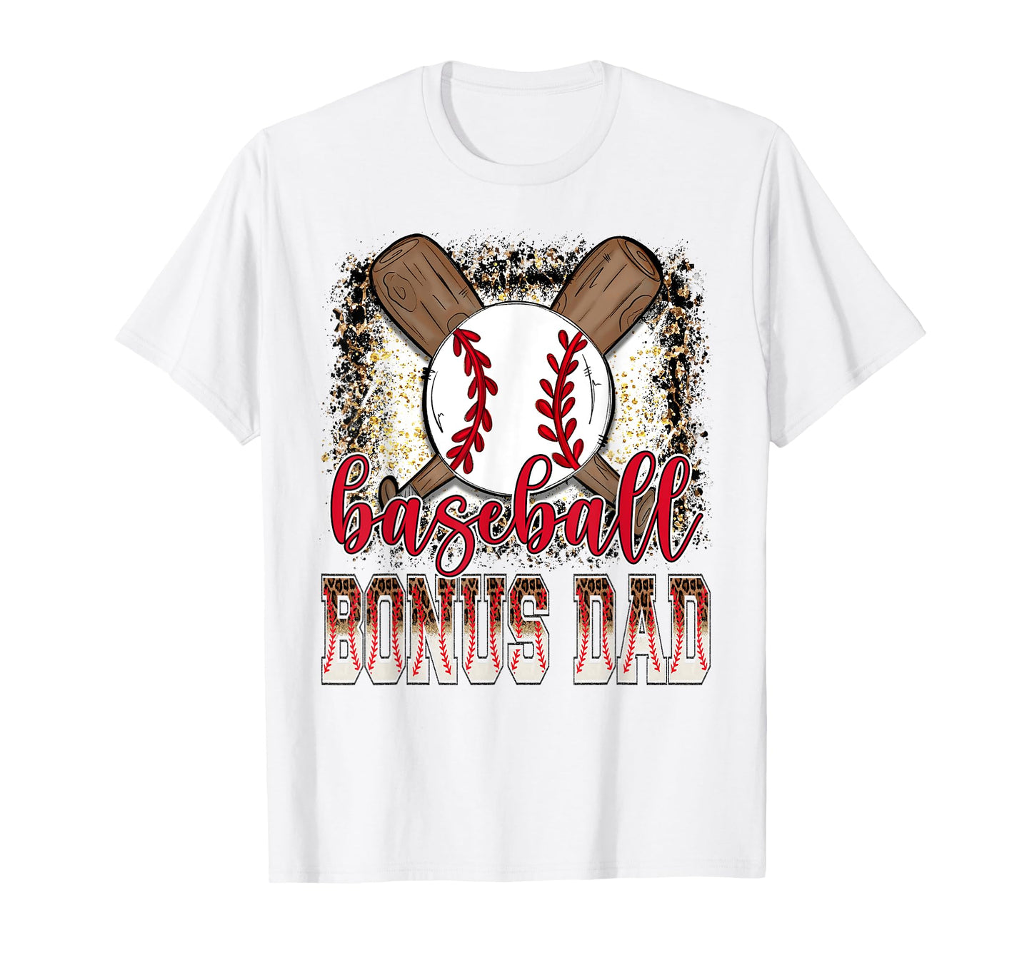 Baseball Bonus Dad Leopard Proud Ball T-Shirt - Streetwear Style Men Women - T-Shirt, Sweatshirt, Hoodie