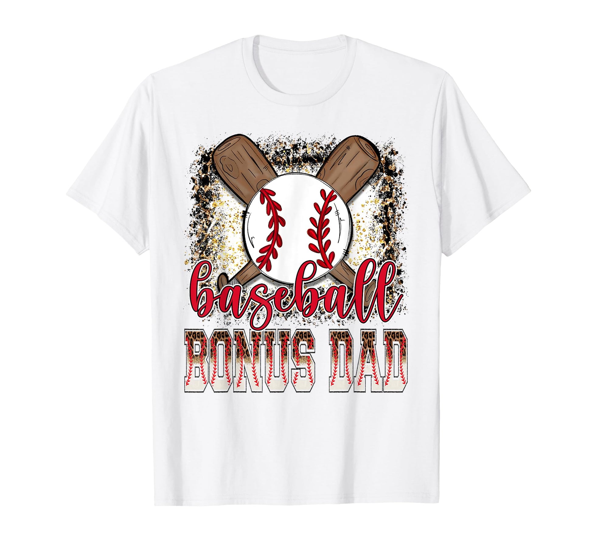 Baseball Bonus Dad Leopard Proud Ball T-Shirt - Streetwear Style Men Women - T-Shirt, Sweatshirt, Hoodie