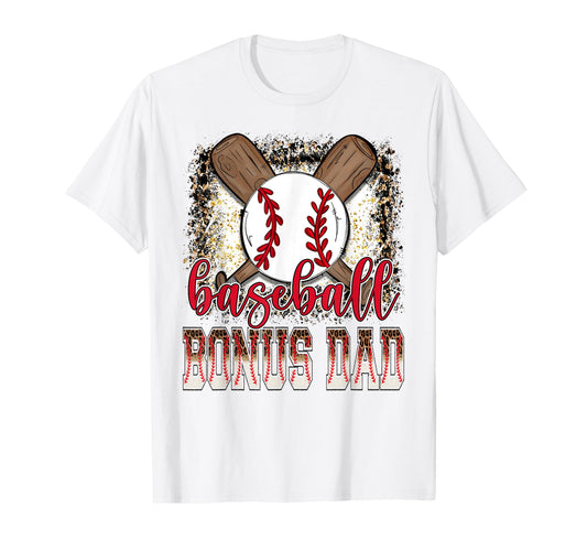 Baseball Bonus Dad Leopard Proud Ball T-Shirt - Streetwear Style Men Women - T-Shirt, Sweatshirt, Hoodie
