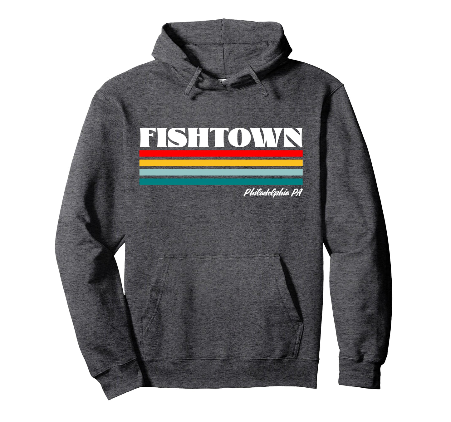 Fishtown Philadelphia Pa Rainbow Hoodie - Novelty Apparel for Adults - T-Shirt, Sweatshirt, Hoodie