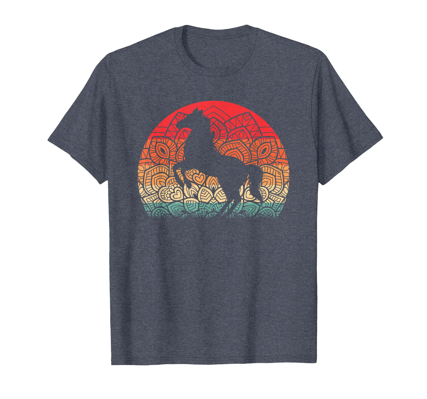 Mandala Horse Lover Horseback Riding T-Shirt - Streetwear Style Unisex - T-Shirt, Sweatshirt, Hoodie