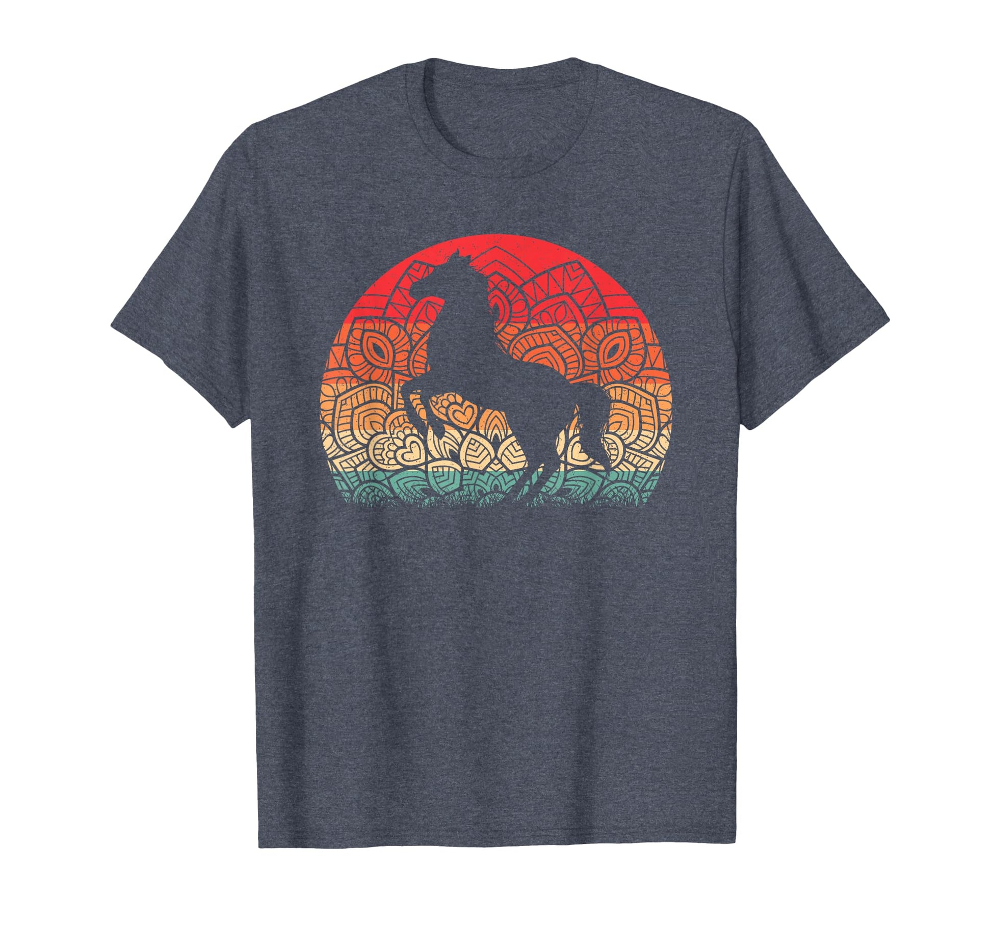 Mandala Horse Lover Horseback Riding T-Shirt - Streetwear Style Unisex - T-Shirt, Sweatshirt, Hoodie