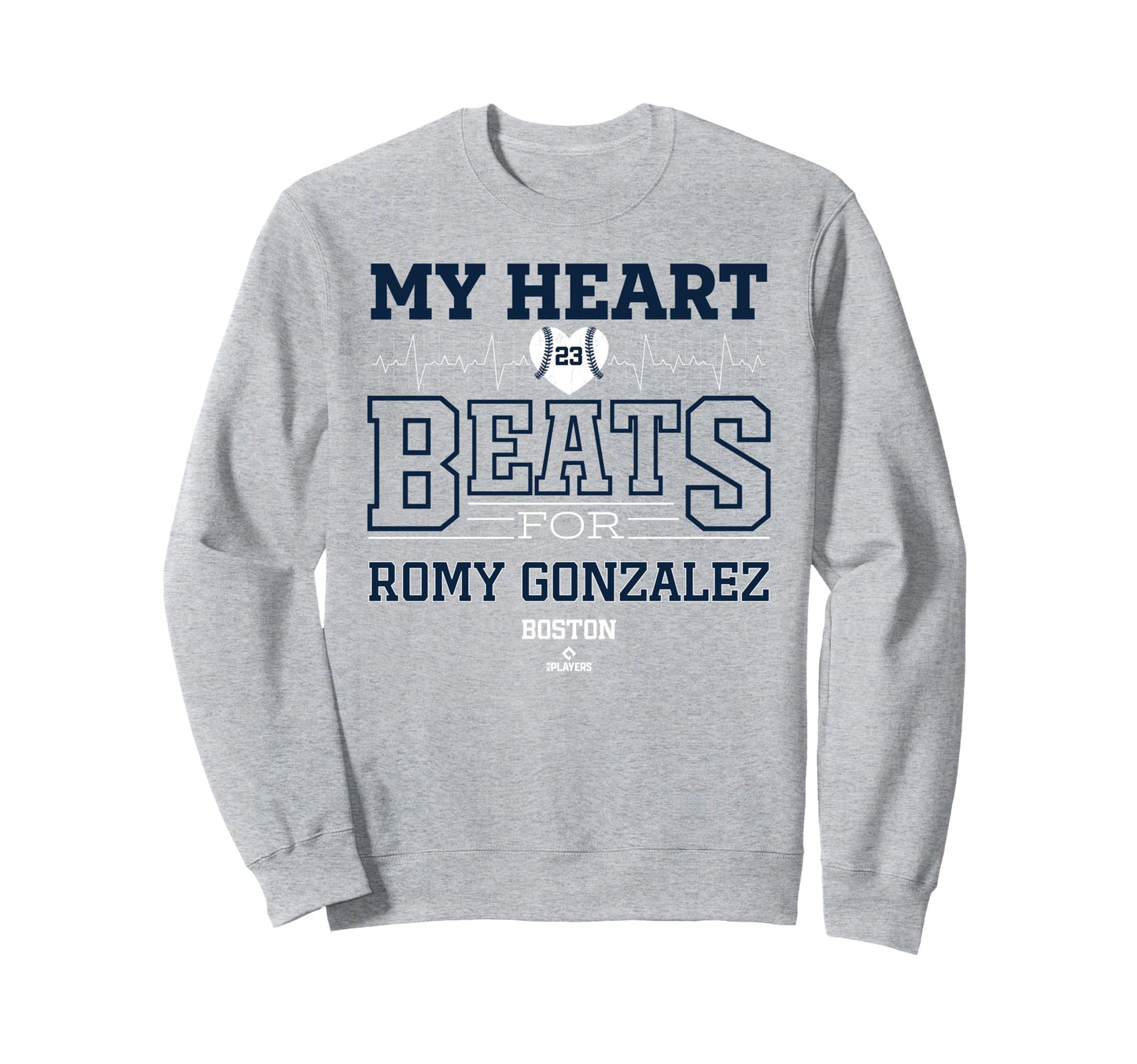 My Heart Beats Romy Gonzalez Boston Sweatshirt - Unique Graphic for Adults - T-Shirt, Sweatshirt, Hoodie