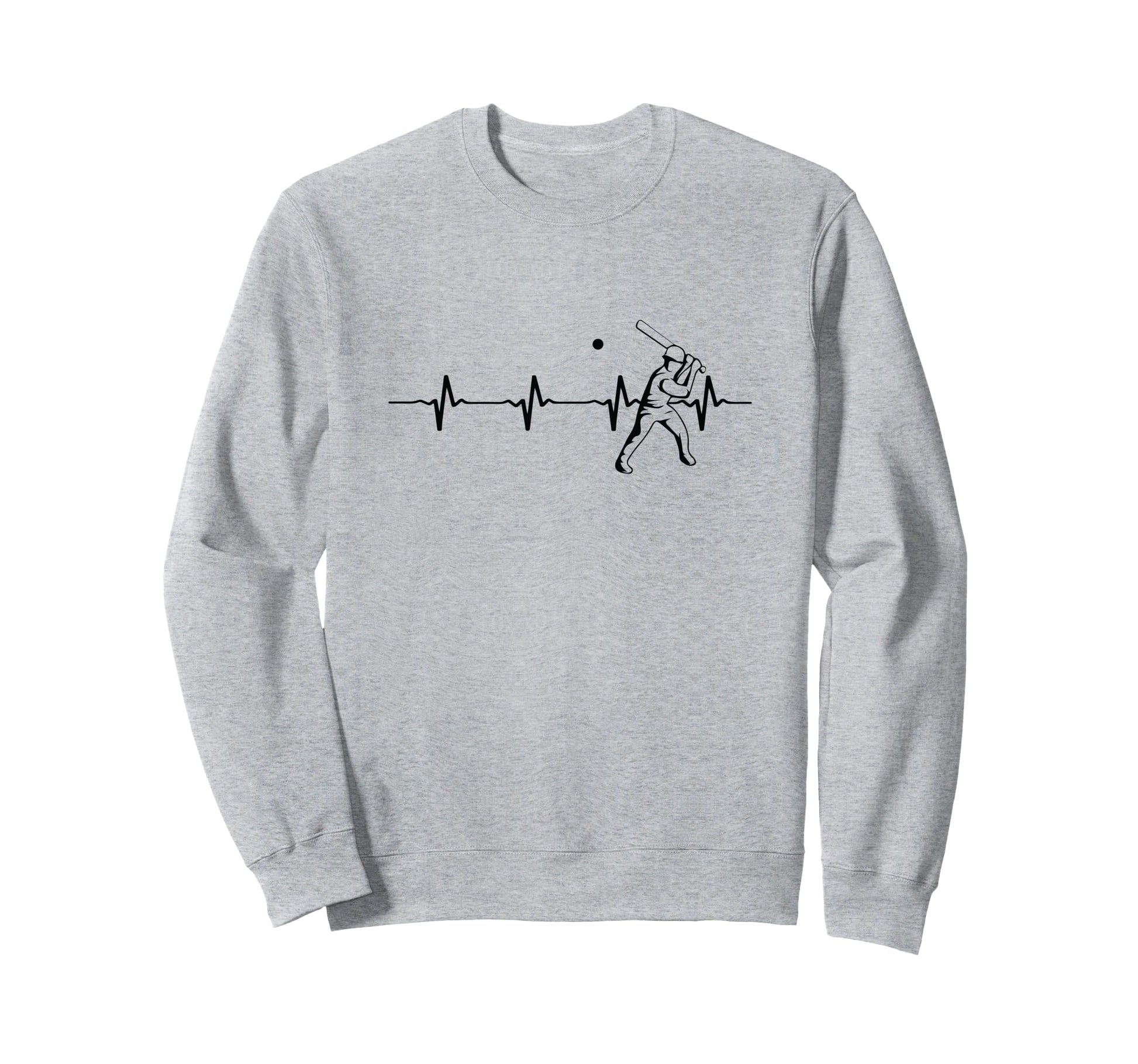 Baseball Heartbeat Baseball Sport Sweatshirt - Aesthetic Graphic Unisex - T-Shirt, Sweatshirt, Hoodie