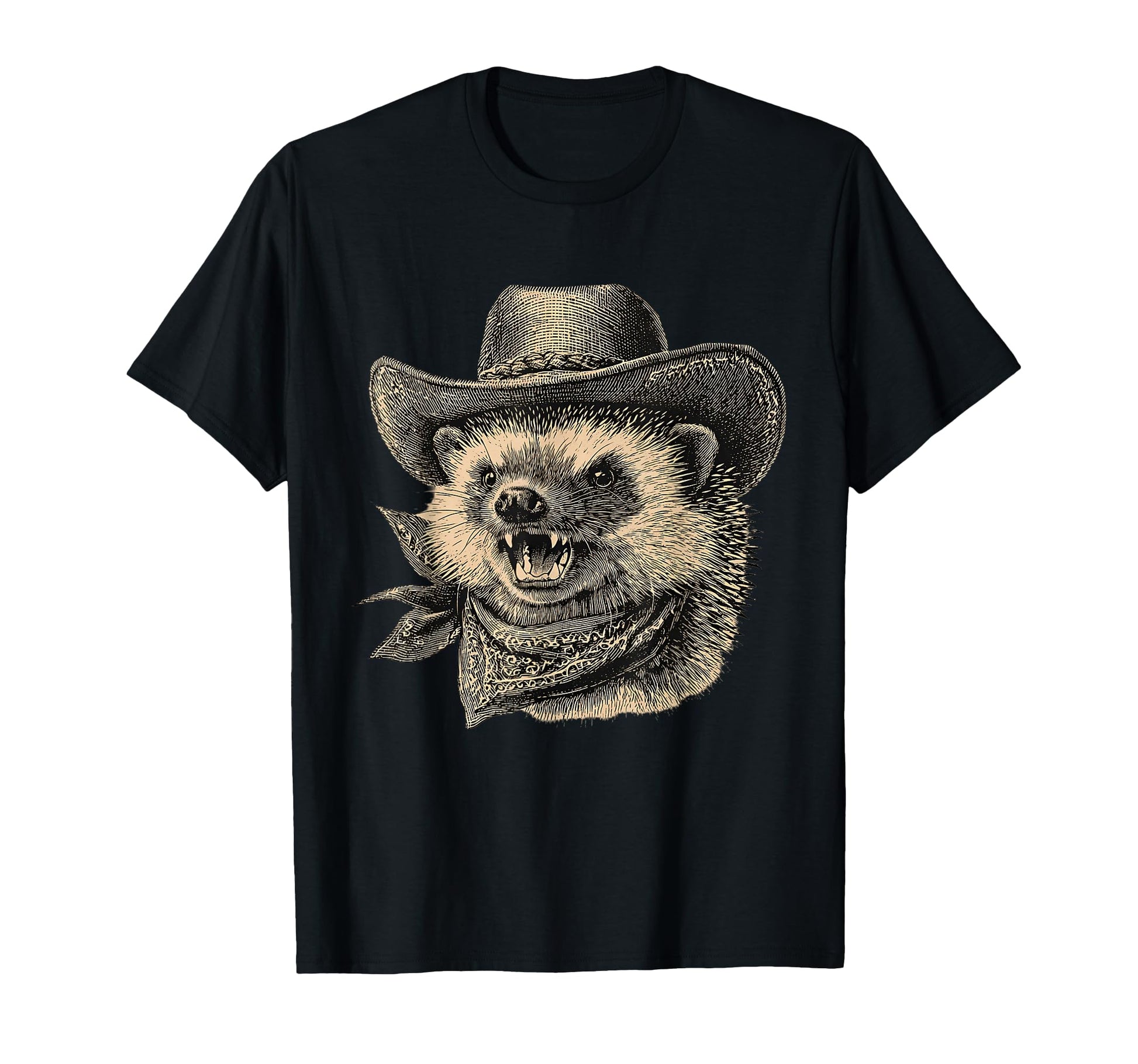 Hedgehog Cowboy Rodeo Cowgirl Western T-Shirt - Unique Graphic for Adults - T-Shirt, Sweatshirt, Hoodie