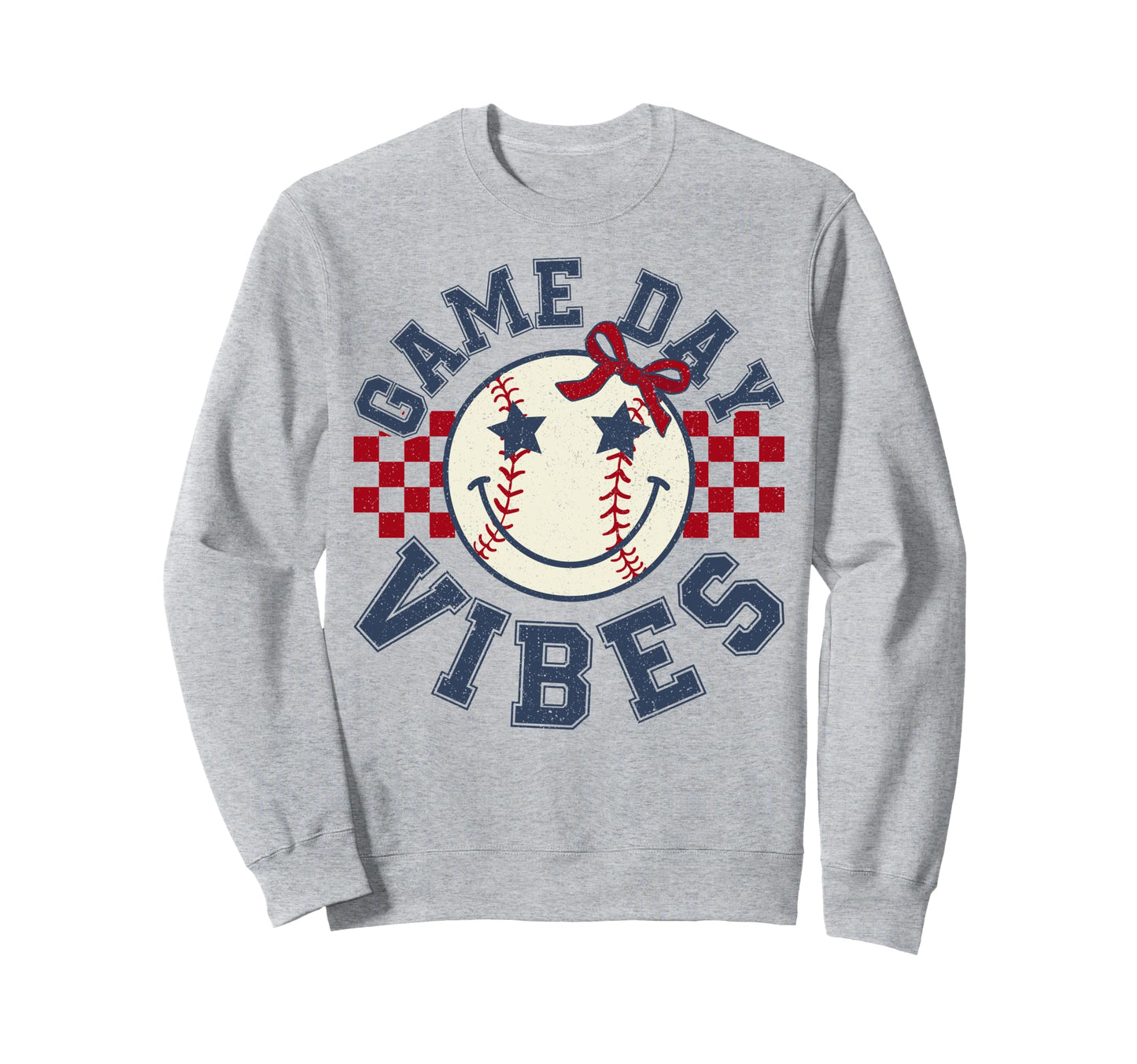 Game Day Vibes Baseball Coquette Bow Sweatshirt - Graphic Print for Adults - T-Shirt, Sweatshirt, Hoodie