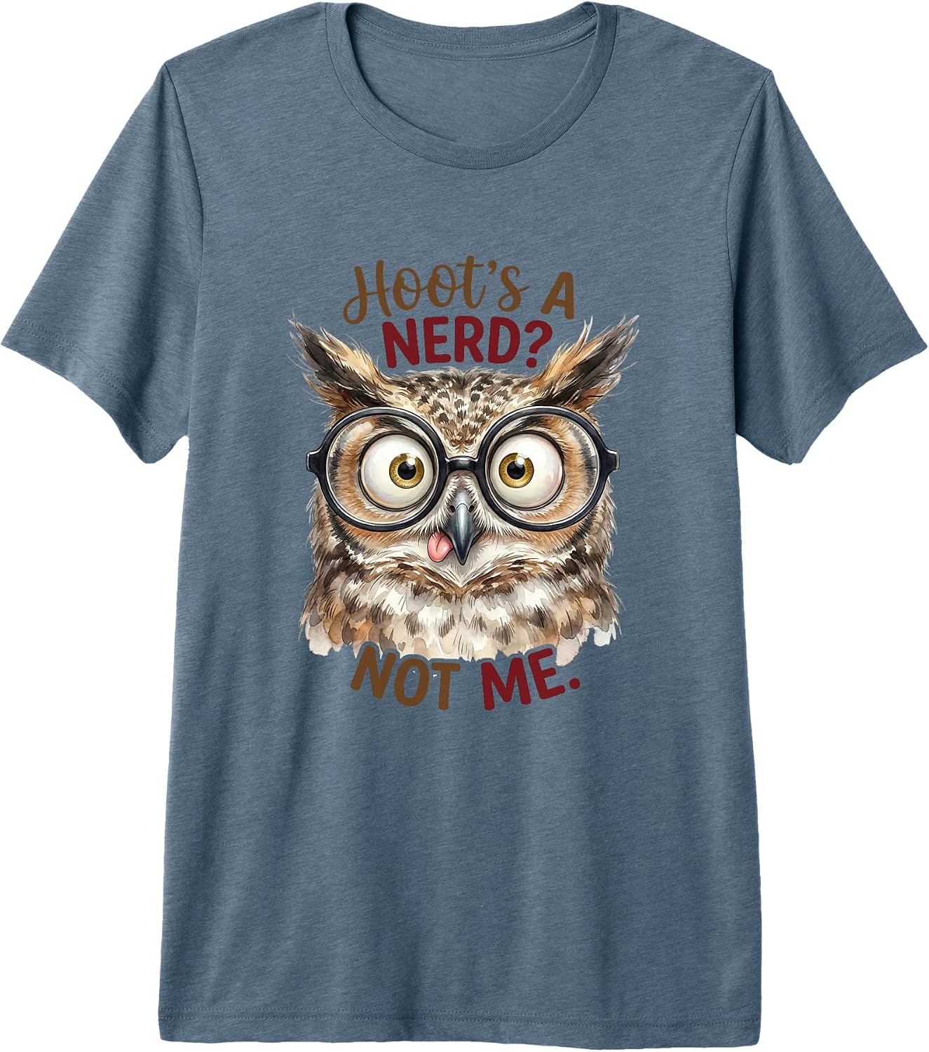 Hoot Owl Nerd Glasses Bird Lover Co - Adult & Kids T-Shirts, Sweatshirts & Hoodies apparel design preview 1