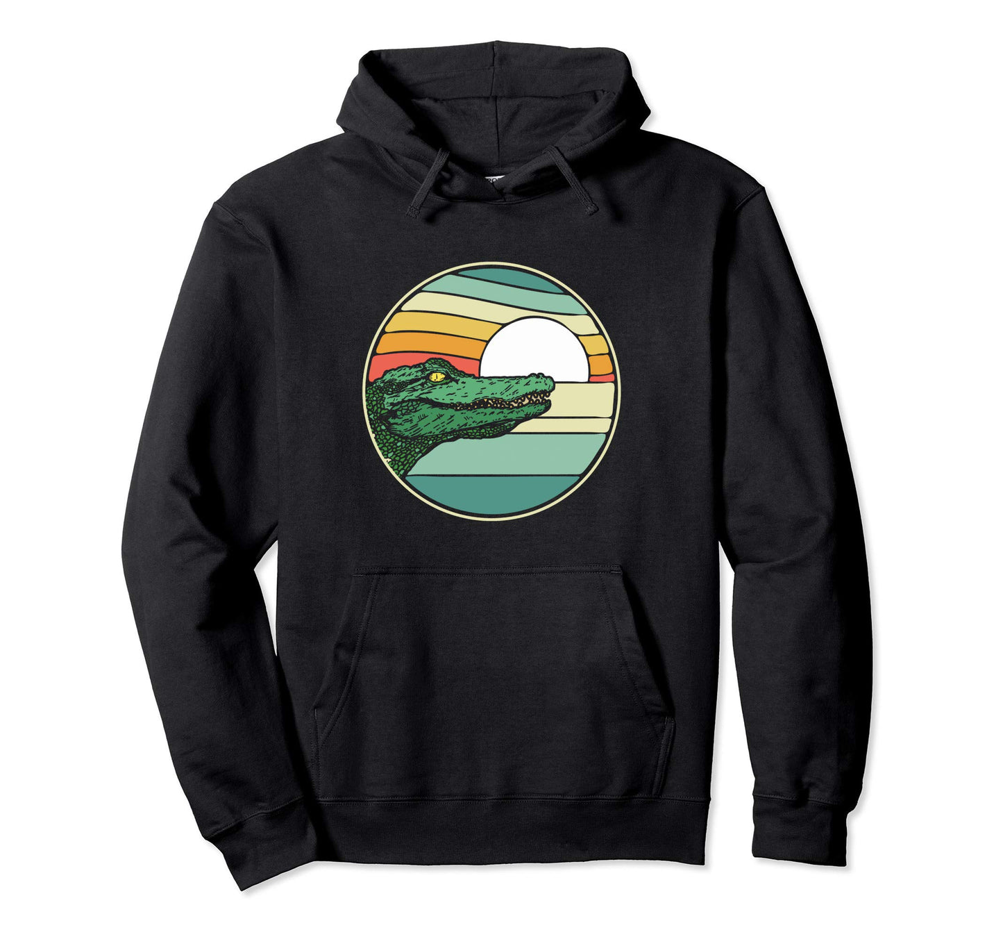 Everglades National Park Alligator 80S Hoodie - Novelty Apparel Men Women - T-Shirt, Sweatshirt, Hoodie