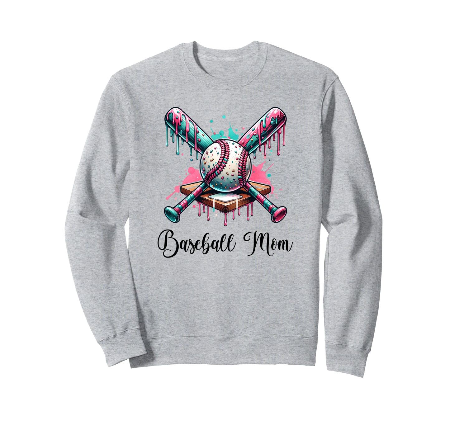 Baseball Mom Coquette Bow Mothers Sweatshirt - Minimalist Print Men Women - T-Shirt, Sweatshirt, Hoodie