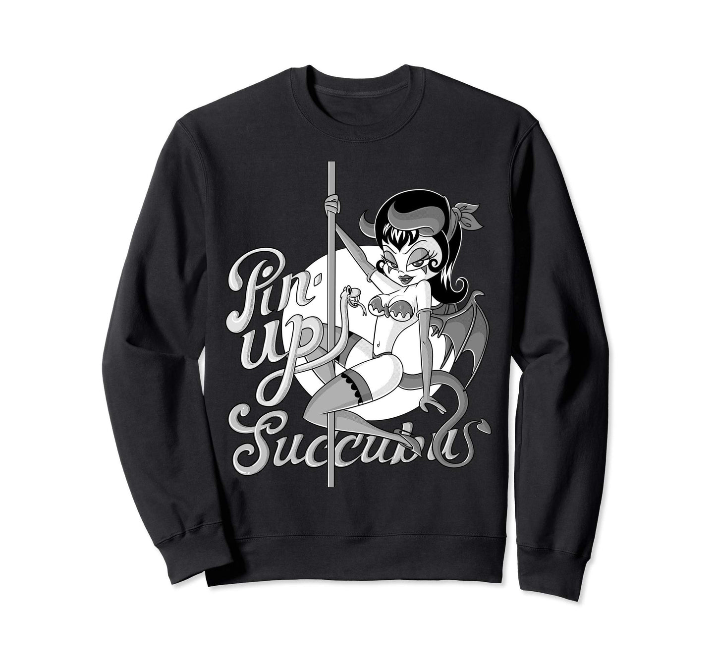 Funny Pin Up Succubus Female Sweatshirt - Casual Everyday Wear Men Women - T-Shirt, Sweatshirt, Hoodie