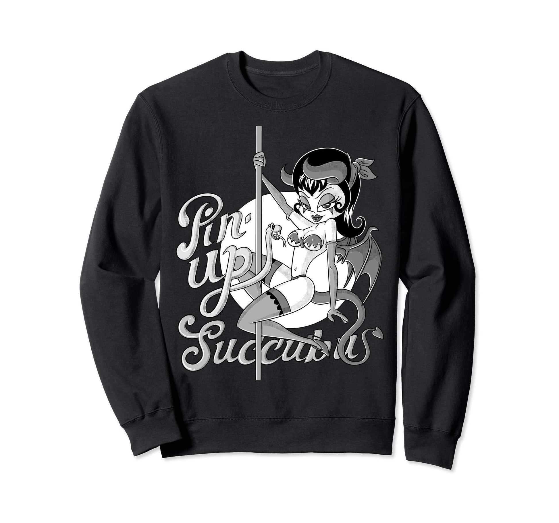 Funny Pin Up Succubus Female Sweatshirt - Casual Everyday Wear Men Women - T-Shirt, Sweatshirt, Hoodie