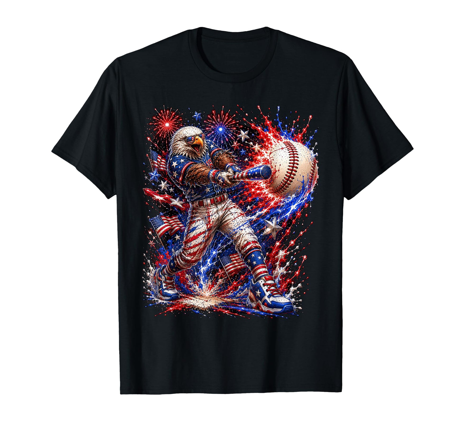 Fourth July American Patriotic Eagle T-Shirt - Streetwear Style Unisex - T-Shirt, Sweatshirt, Hoodie