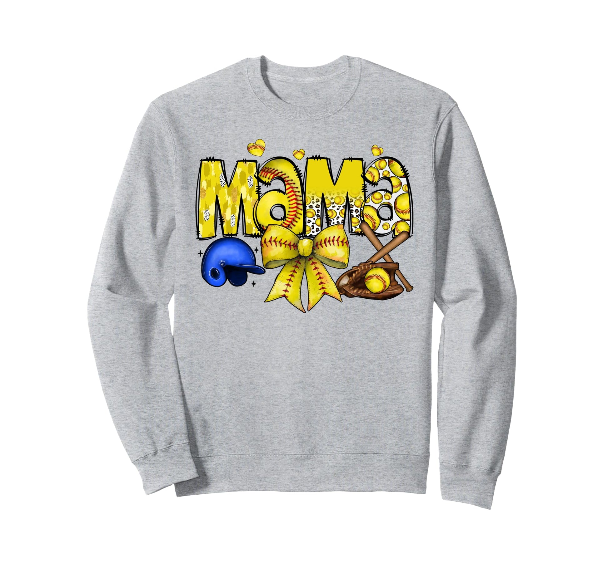 Softball Mama Bow Trophy Softball Mom Sweatshirt - Streetwear Style Unisex - T-Shirt, Sweatshirt, Hoodie