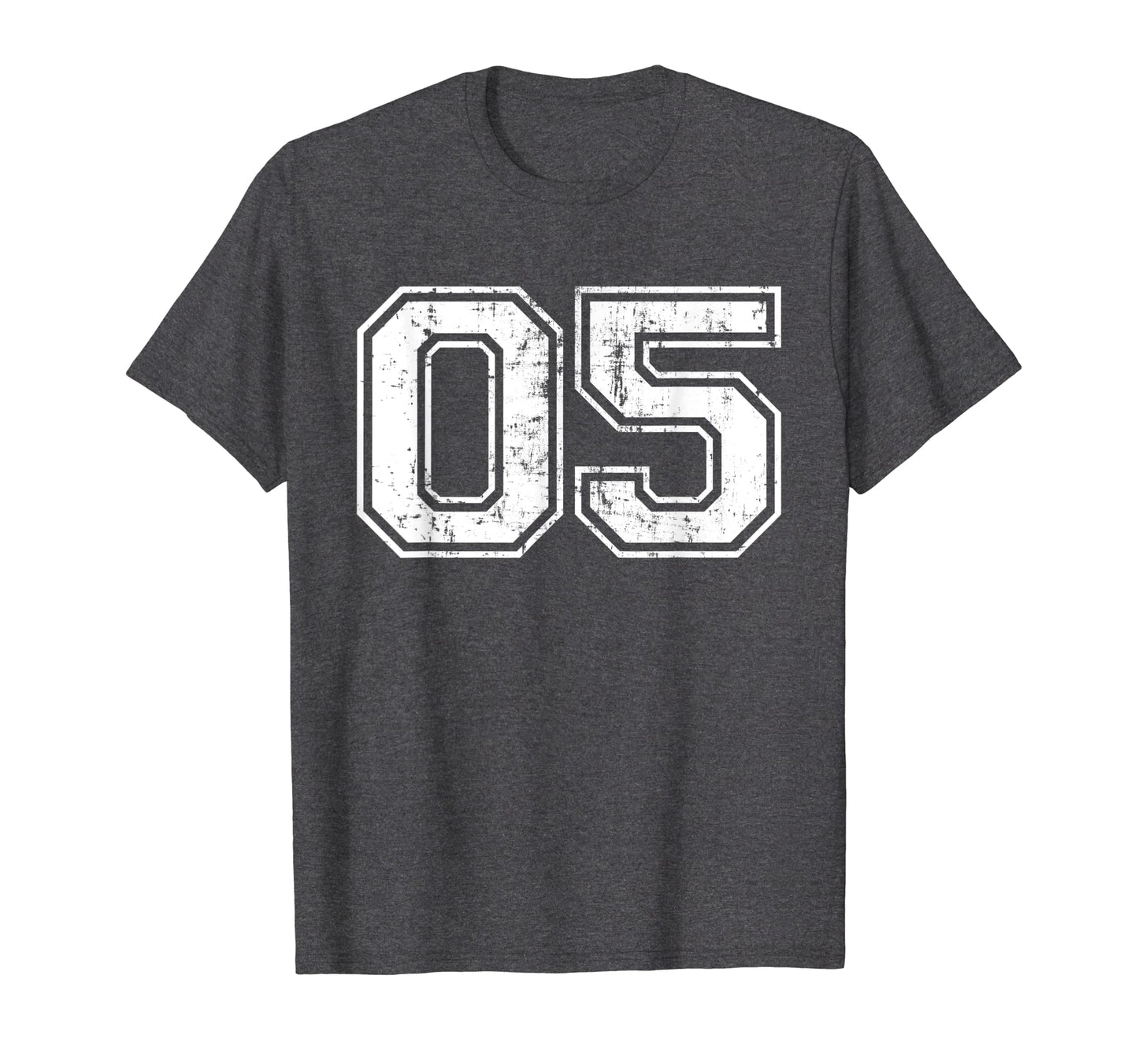 Number 05 Varsity Distressed T-Shirt - Casual Everyday Wear for Adults - T-Shirt, Sweatshirt, Hoodie