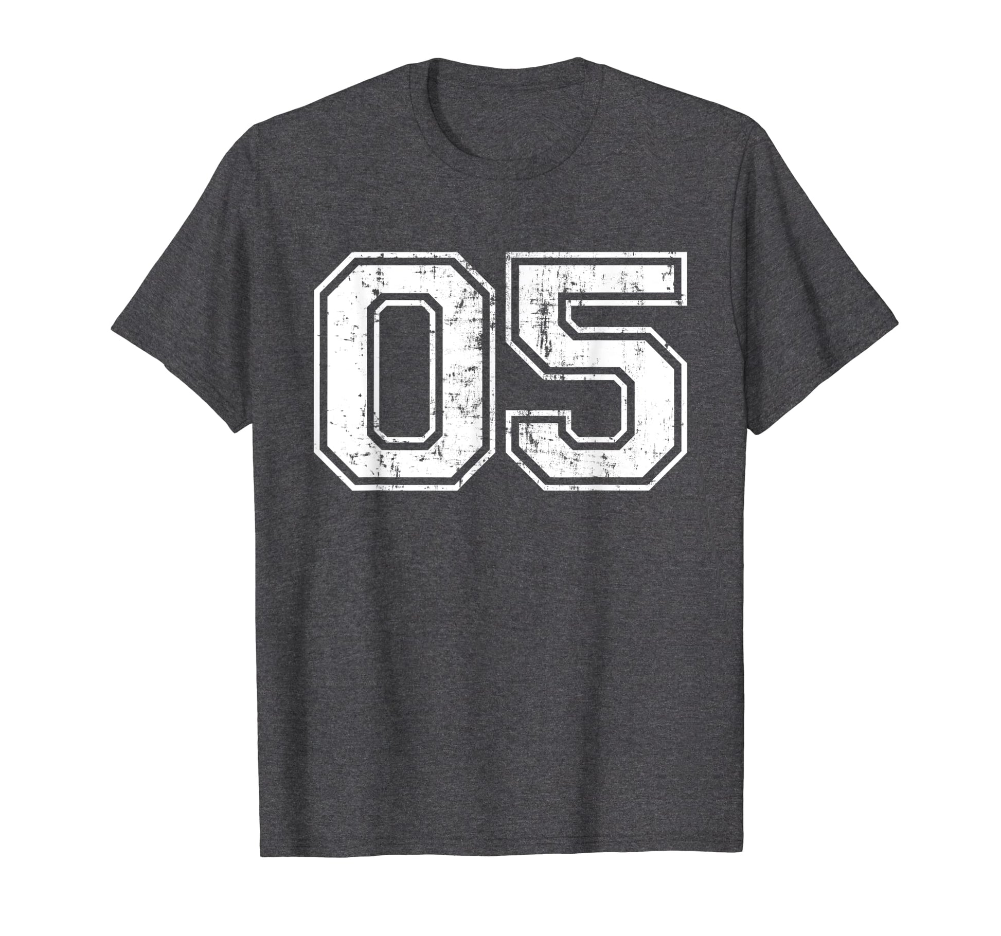 Number 05 Varsity Distressed T-Shirt - Casual Everyday Wear for Adults - T-Shirt, Sweatshirt, Hoodie
