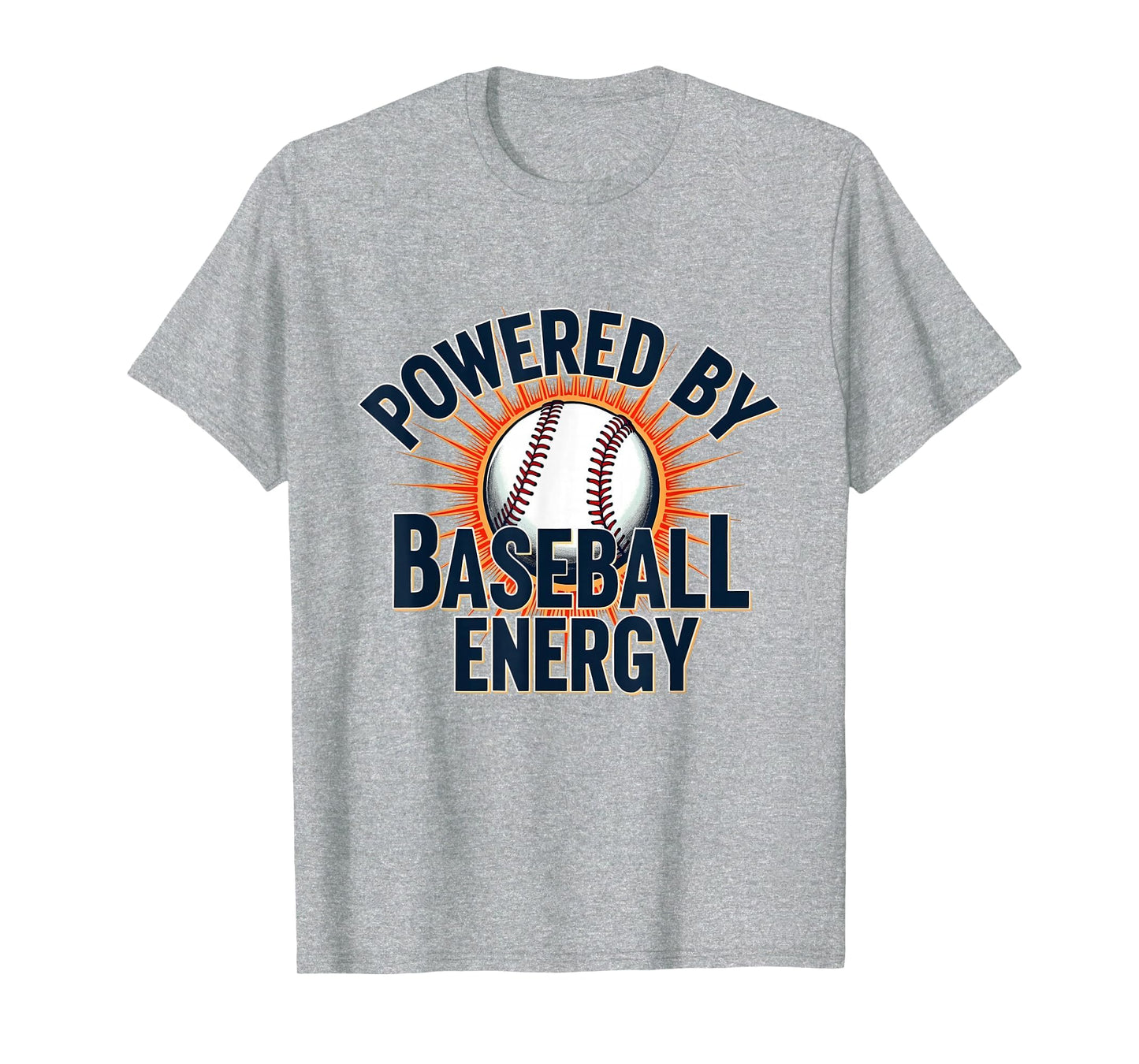 Powered Baseball Energy Dad T-Shirt - Custom Art Print Men Women - T-Shirt, Sweatshirt, Hoodie