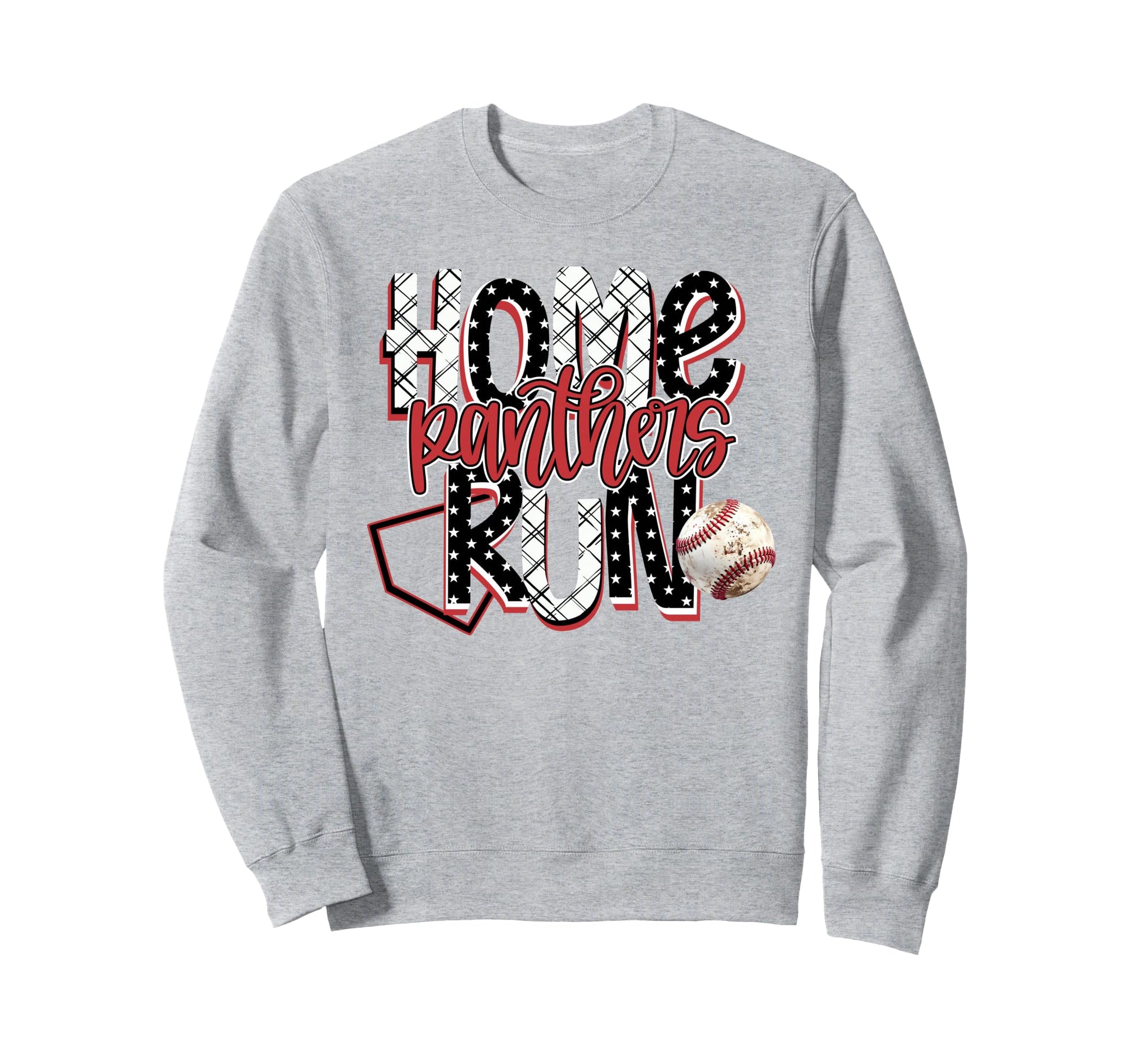 Home Run Panthers Baseball Red Sweatshirt - Custom Art Print Unisex - T-Shirt, Sweatshirt, Hoodie