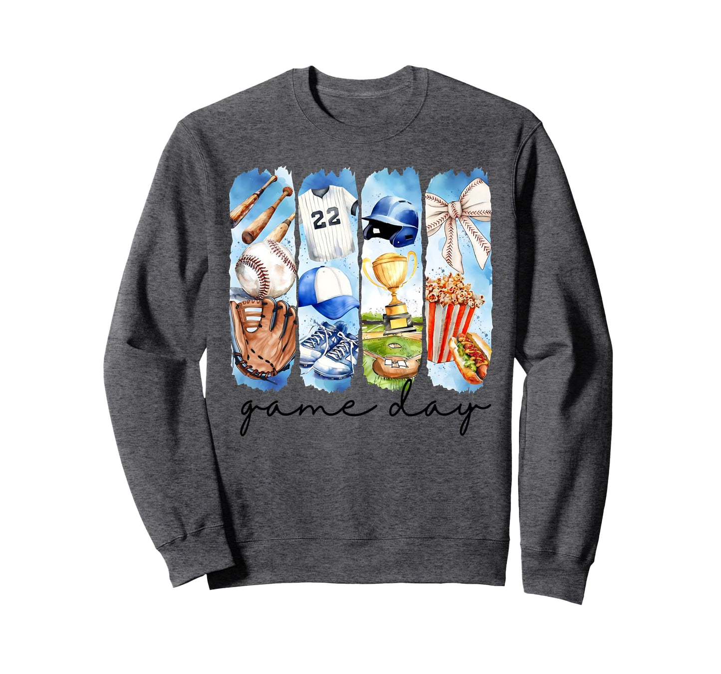 Game Day Baseball Coquette Bow Funny Tis Sweatshirt - Graphic Print Unisex - T-Shirt, Sweatshirt, Hoodie