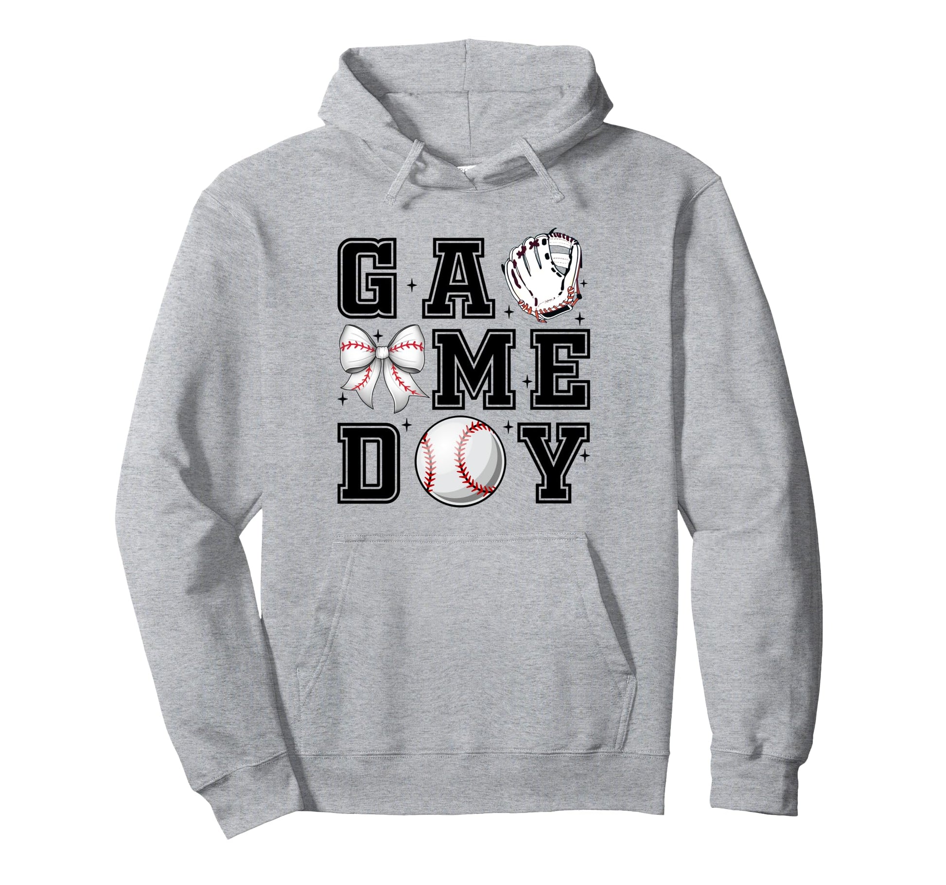 Baseball Coquette Bow Gameday Cheer Mom Hoodie - Unique Graphic for Adults - T-Shirt, Sweatshirt, Hoodie