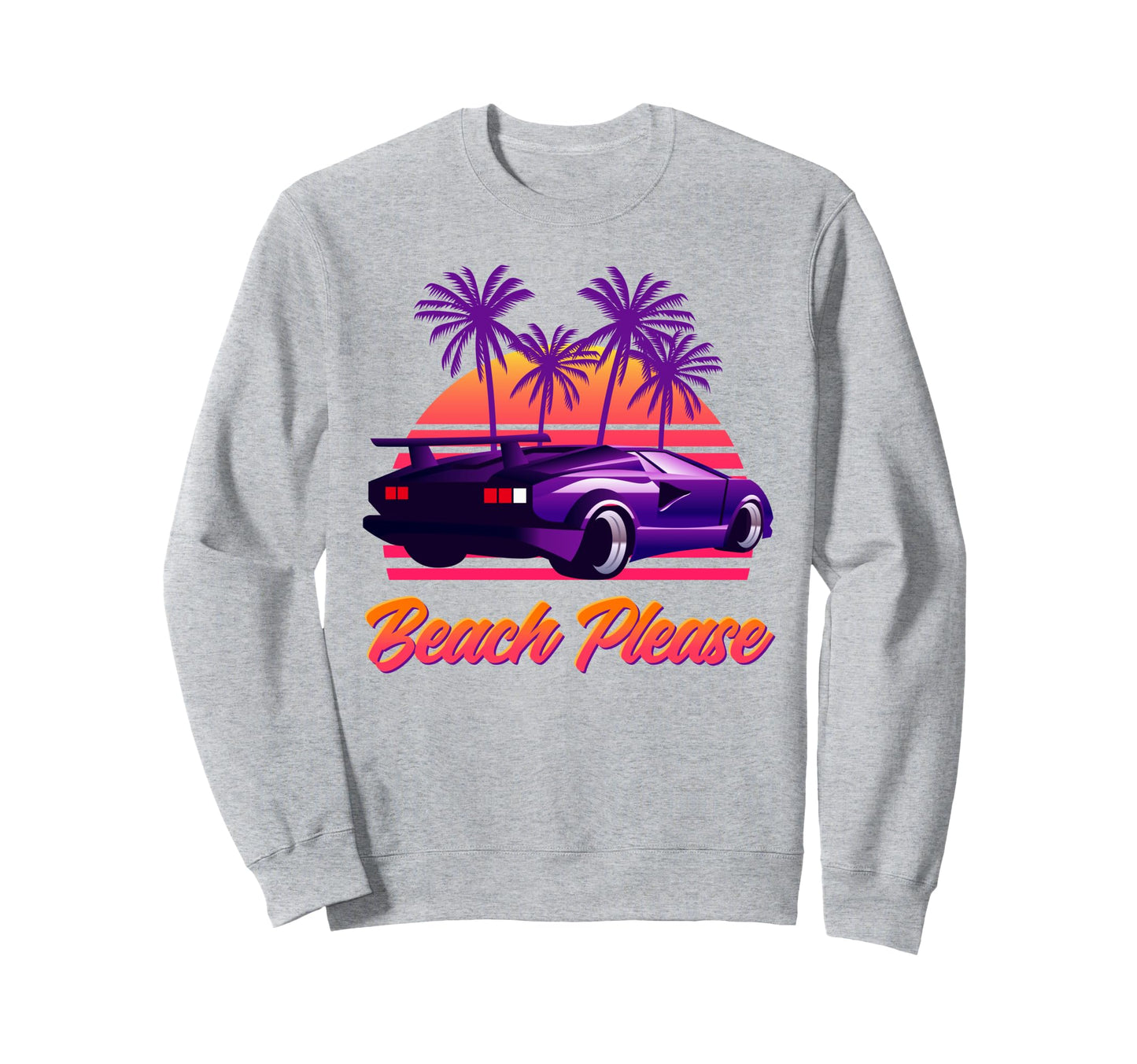 Futuristic Beach Vacay Vaporwave Sweatshirt - Unique Graphic Men Women - T-Shirt, Sweatshirt, Hoodie