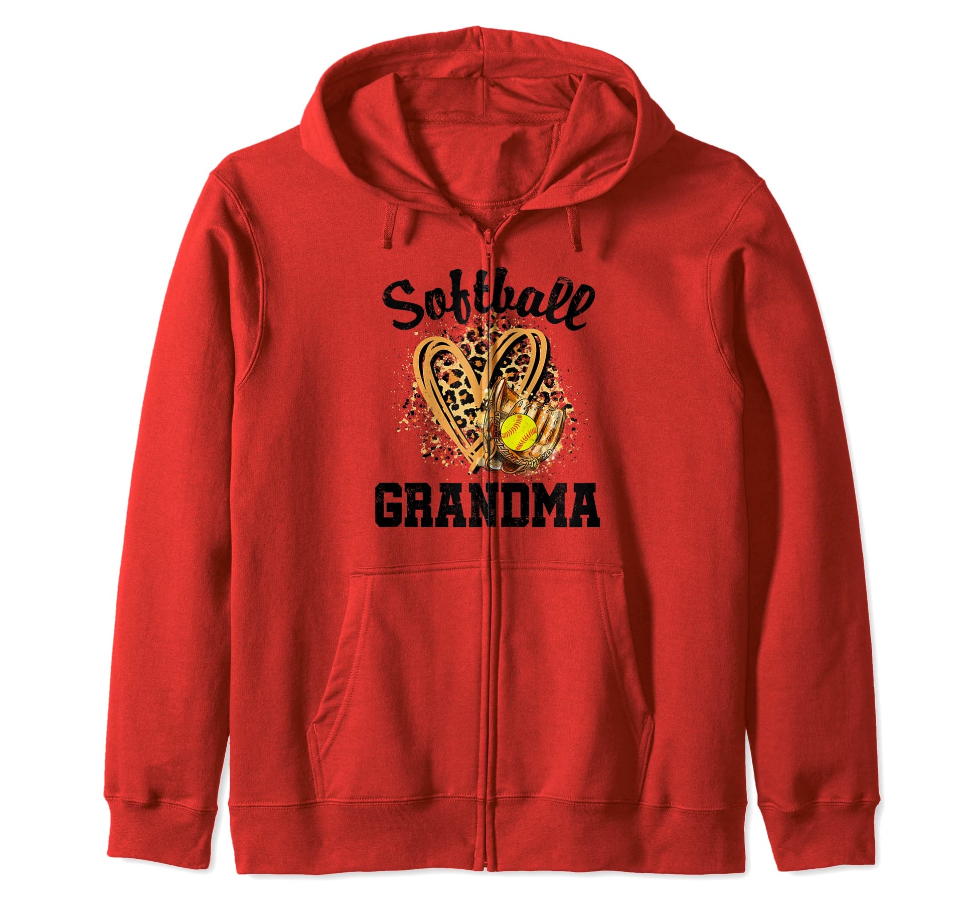 Leopard Heart Game Day Baseball Sweatshirt - Fun Novelty Design for Adults - T-Shirt, Sweatshirt, Hoodie