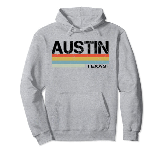 Austin Stripes Hoodie - Fun Novelty Design for Adults - T-Shirt, Sweatshirt, Hoodie