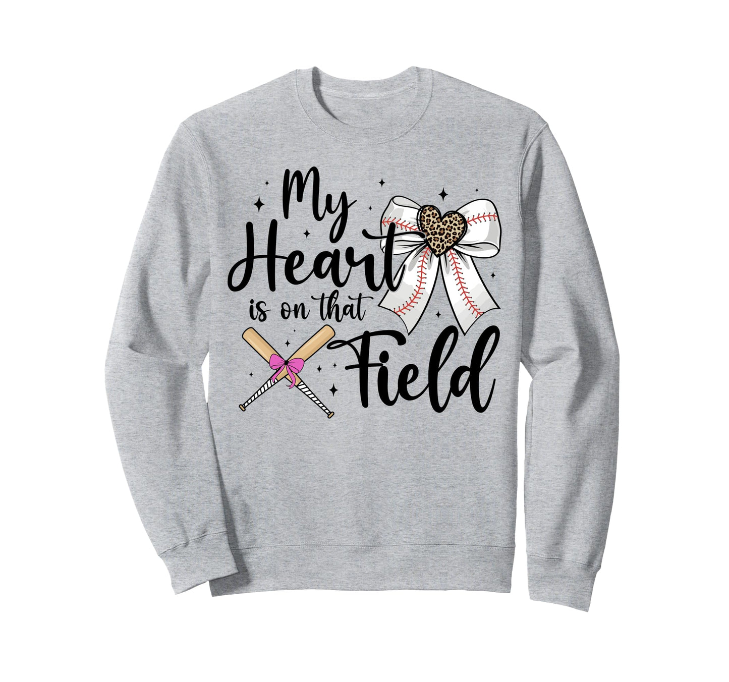 Baseball Mom My Heart Is That Sweatshirt - Streetwear Style for Adults - T-Shirt, Sweatshirt, Hoodie