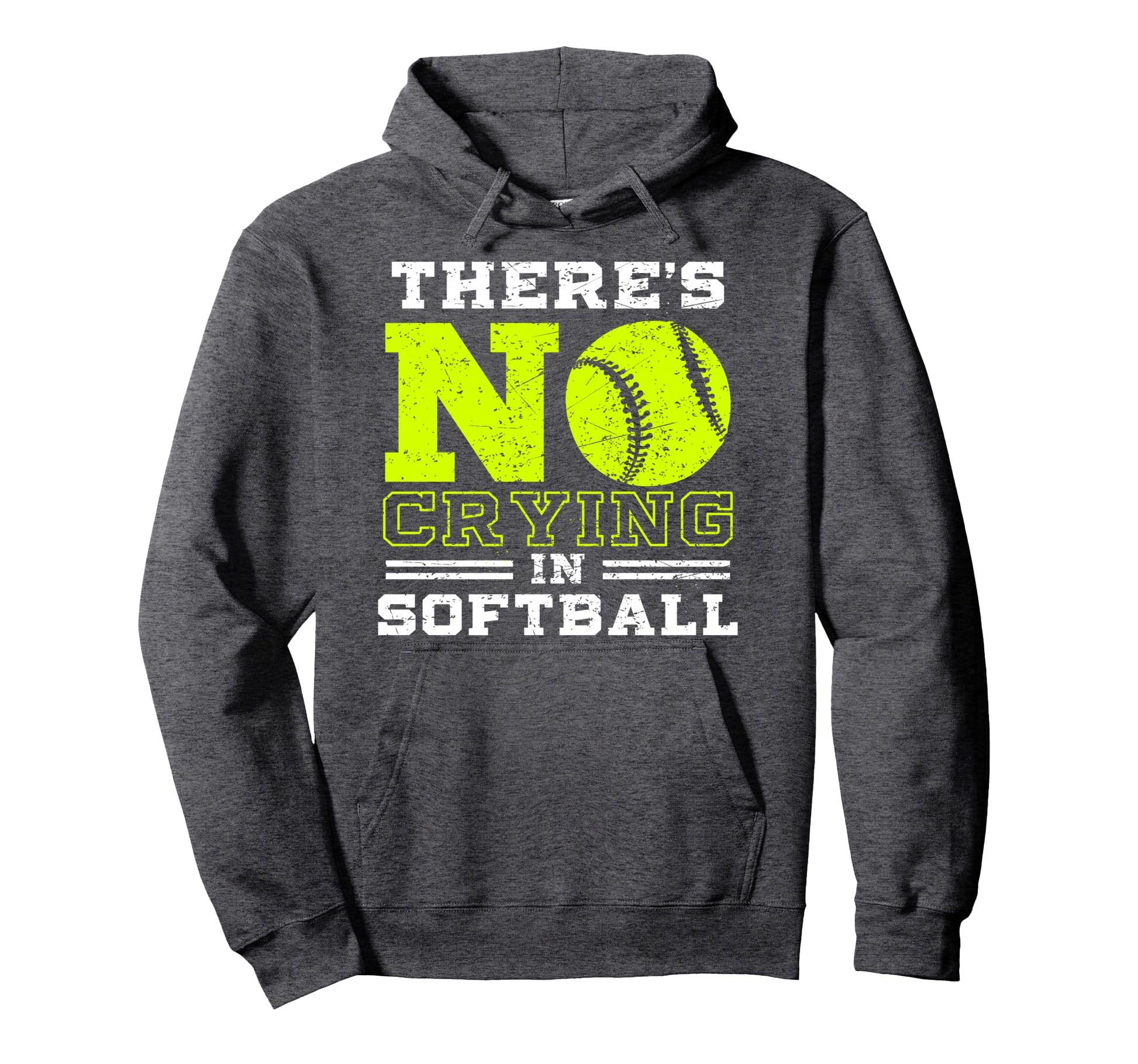 Funny Softball No Crying Softball Gift Hoodie - Minimalist Print Unisex - T-Shirt, Sweatshirt, Hoodie
