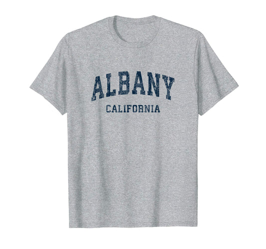 Albany California Ca Varsity Sports T-Shirt - Custom Art Print Men Women - T-Shirt, Sweatshirt, Hoodie