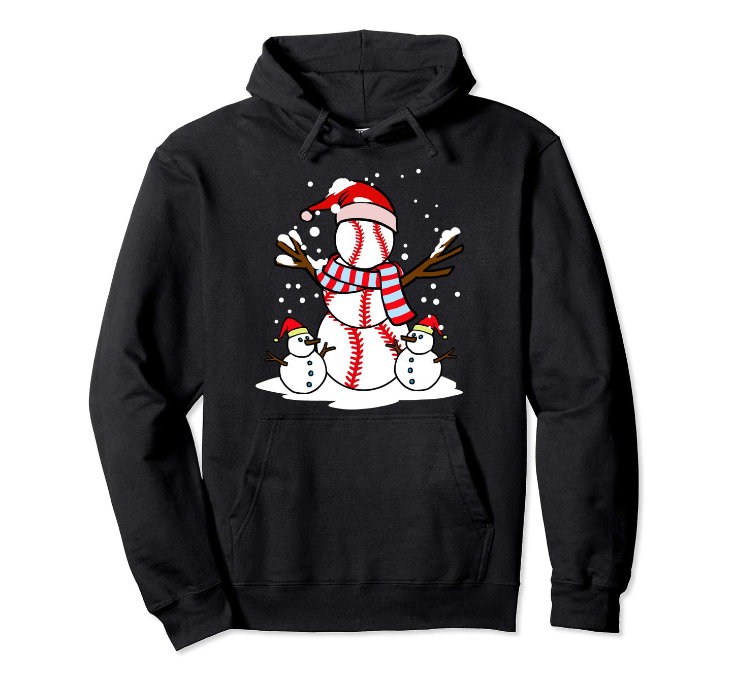 Funny Baseball Snowman Gift Baseball Hoodie - Aesthetic Graphic Unisex - T-Shirt, Sweatshirt, Hoodie