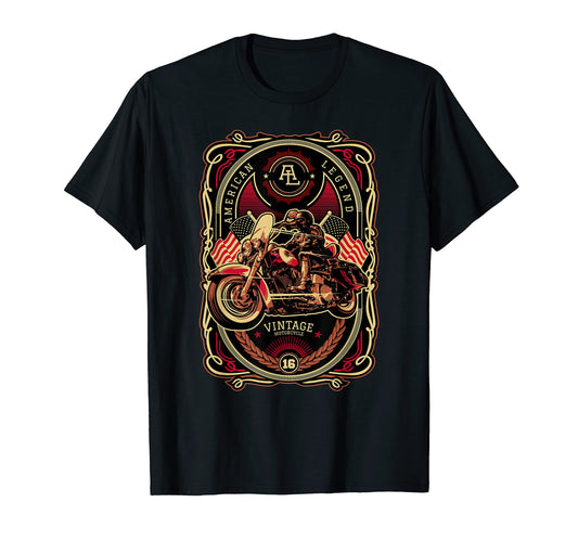 American Legend Motorcycle T-Shirt - Casual Everyday Wear for Adults - T-Shirt, Sweatshirt, Hoodie