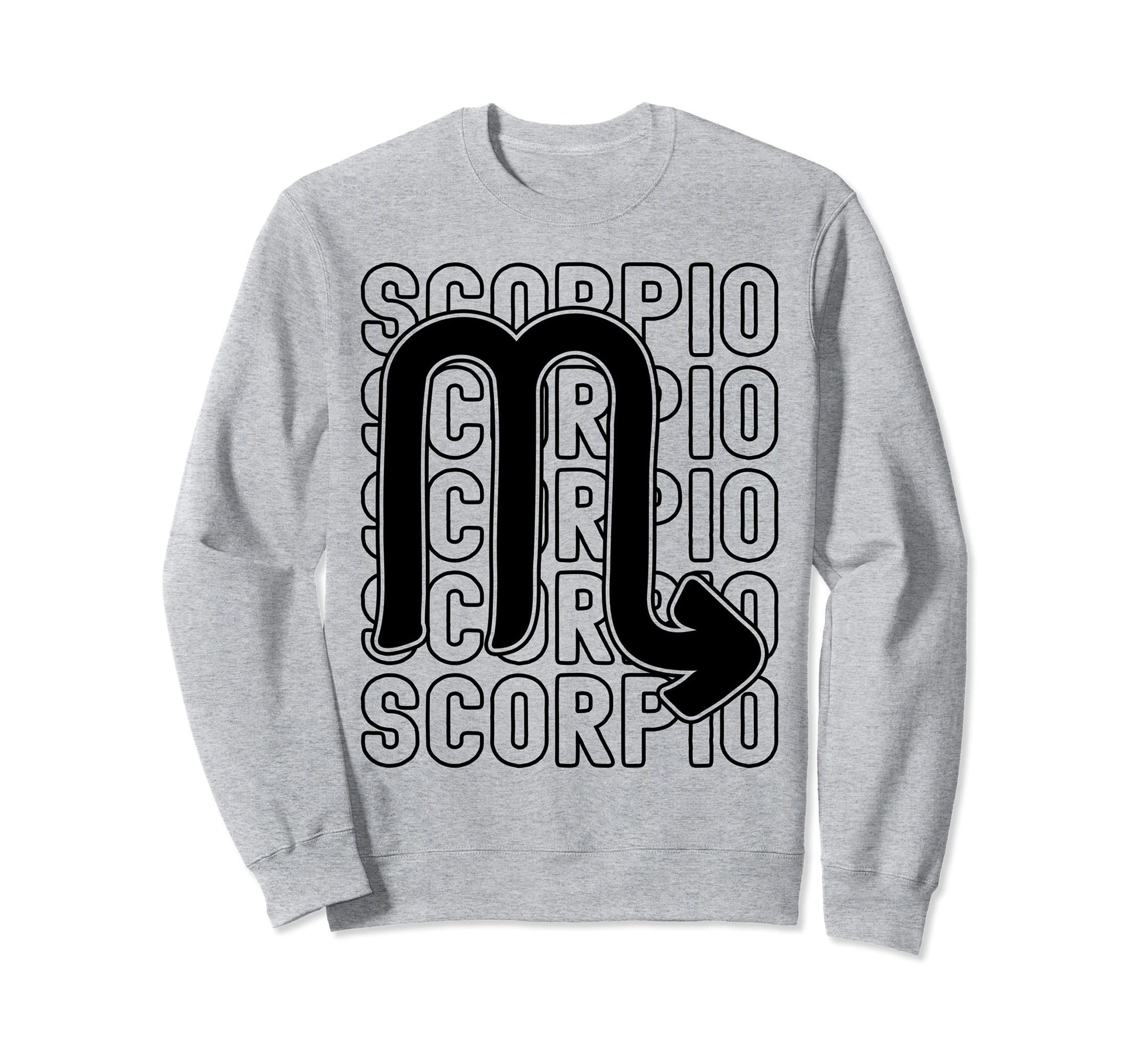 Scorpio Zodiac Sign Typography Sweatshirt - Minimalist Print for Adults - T-Shirt, Sweatshirt, Hoodie