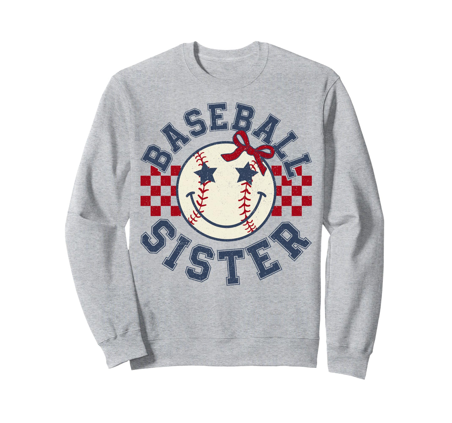 Baseball Sister Coquette Bow Sport Sweatshirt - Trendy Graphic for Adults - T-Shirt, Sweatshirt, Hoodie