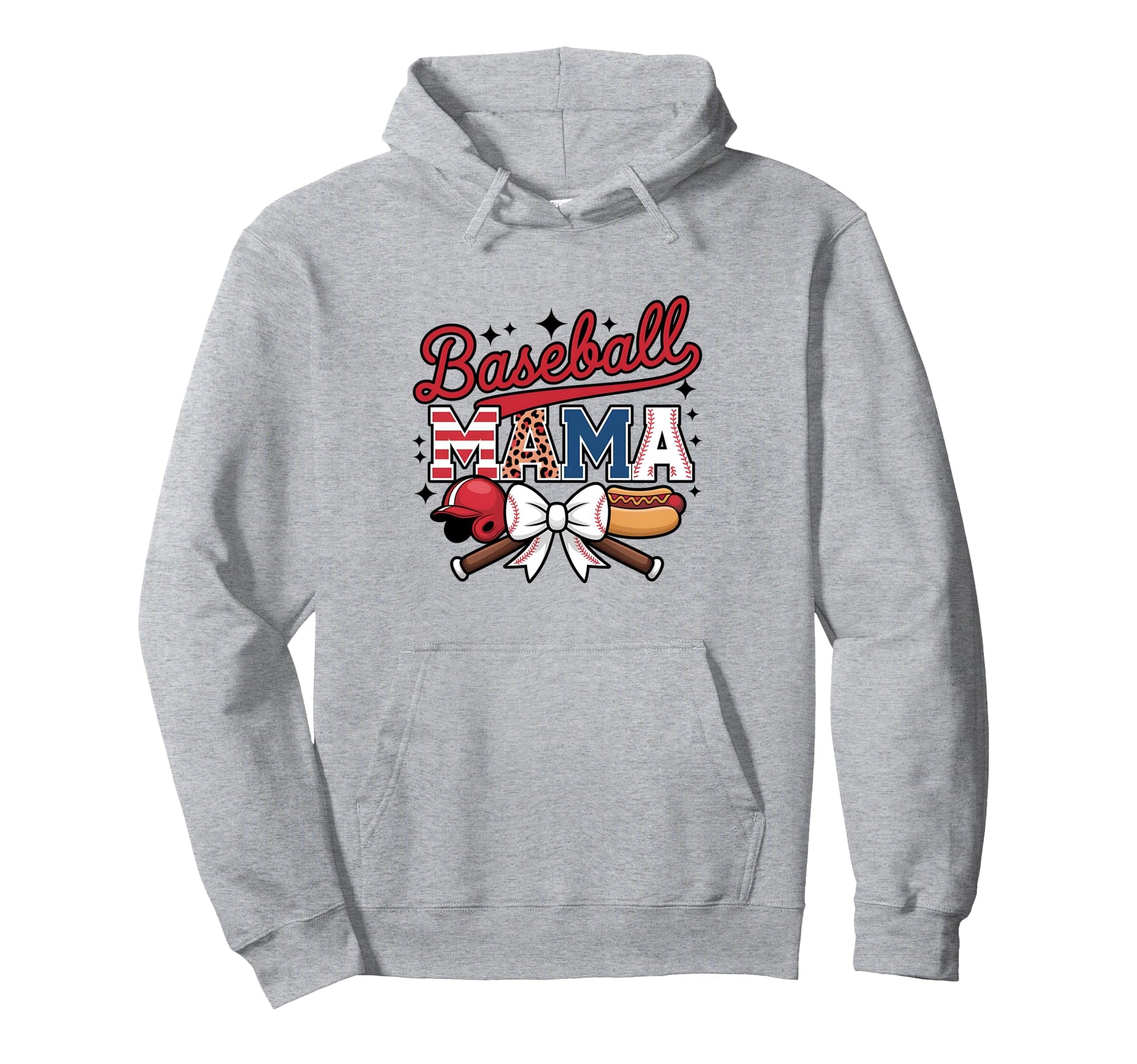 Coquette American Baseball Mom Mama Hoodie - Minimalist Print for Adults - T-Shirt, Sweatshirt, Hoodie