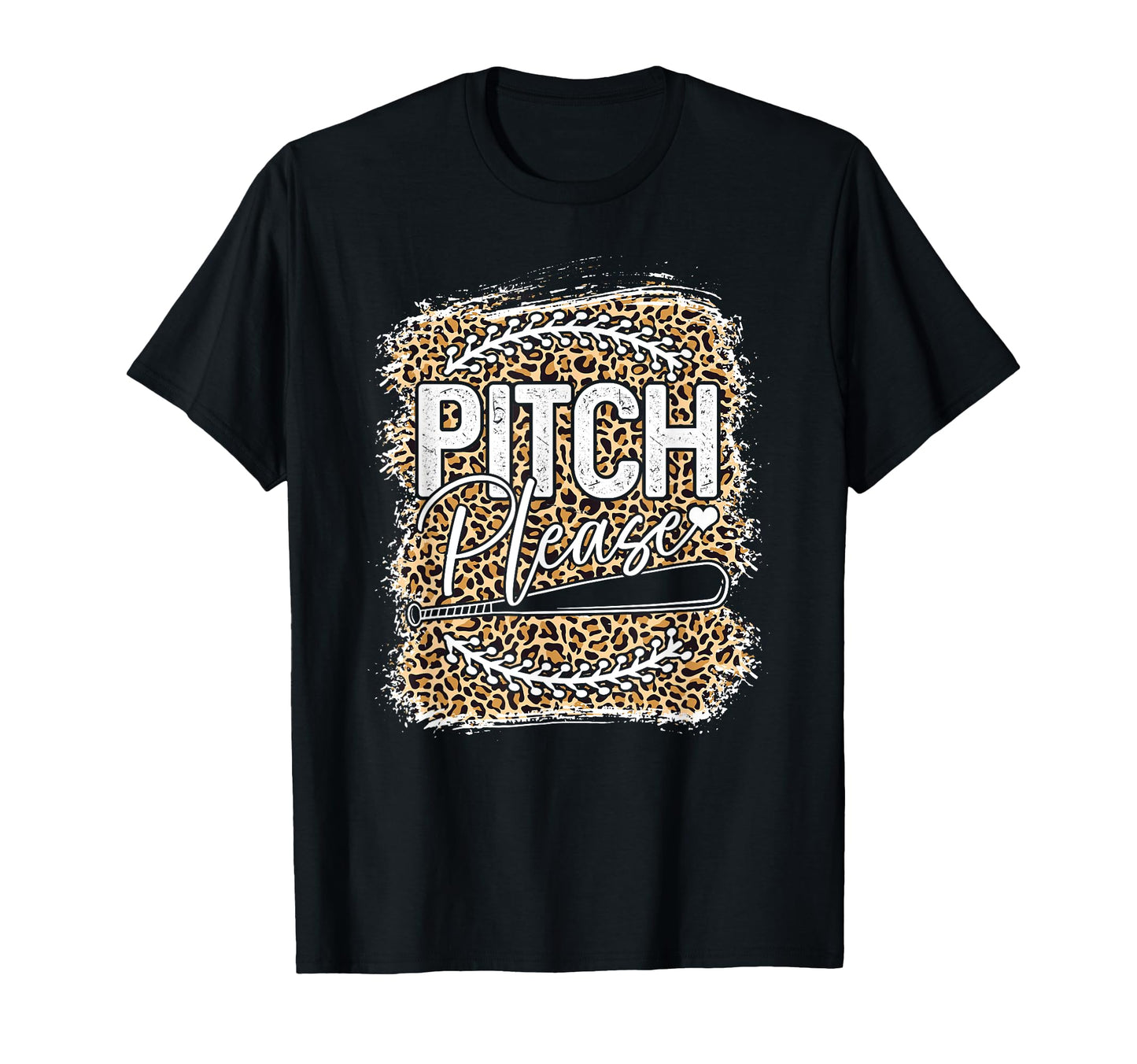 Baseball Womens Leopard Pattern Softball T-Shirt - Minimalist Print Unisex - T-Shirt, Sweatshirt, Hoodie