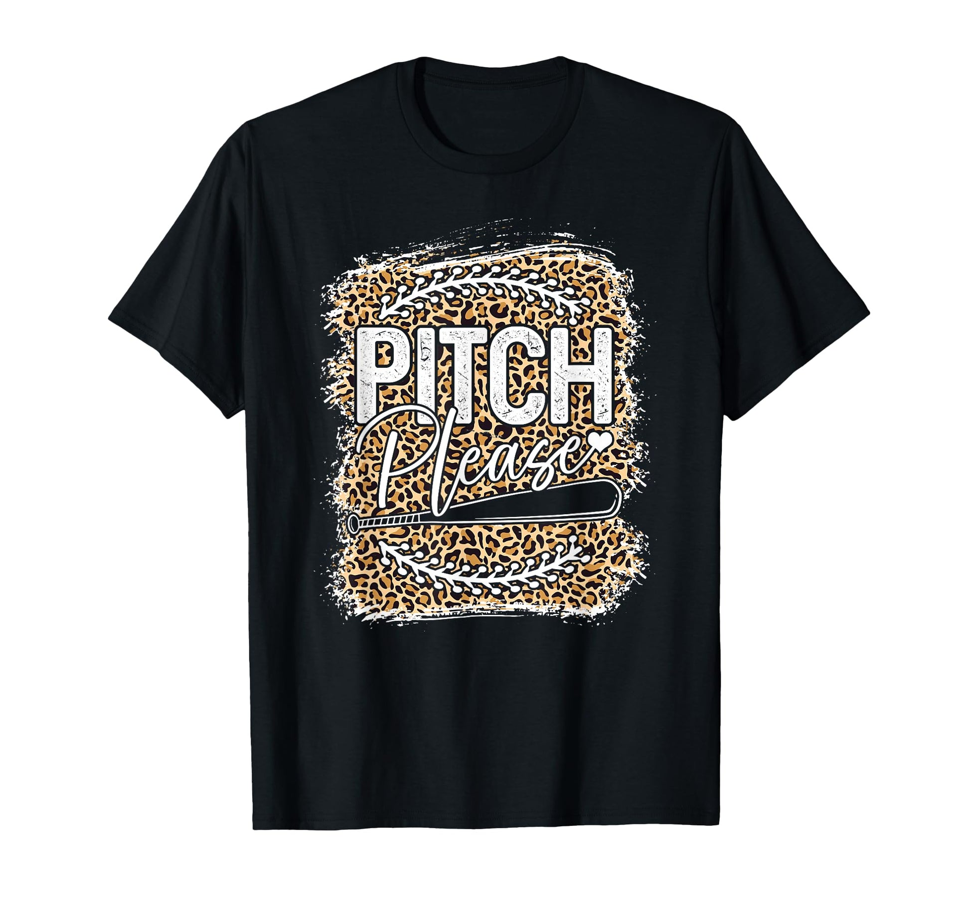 Baseball Womens Leopard Pattern Softball T-Shirt - Minimalist Print Unisex - T-Shirt, Sweatshirt, Hoodie