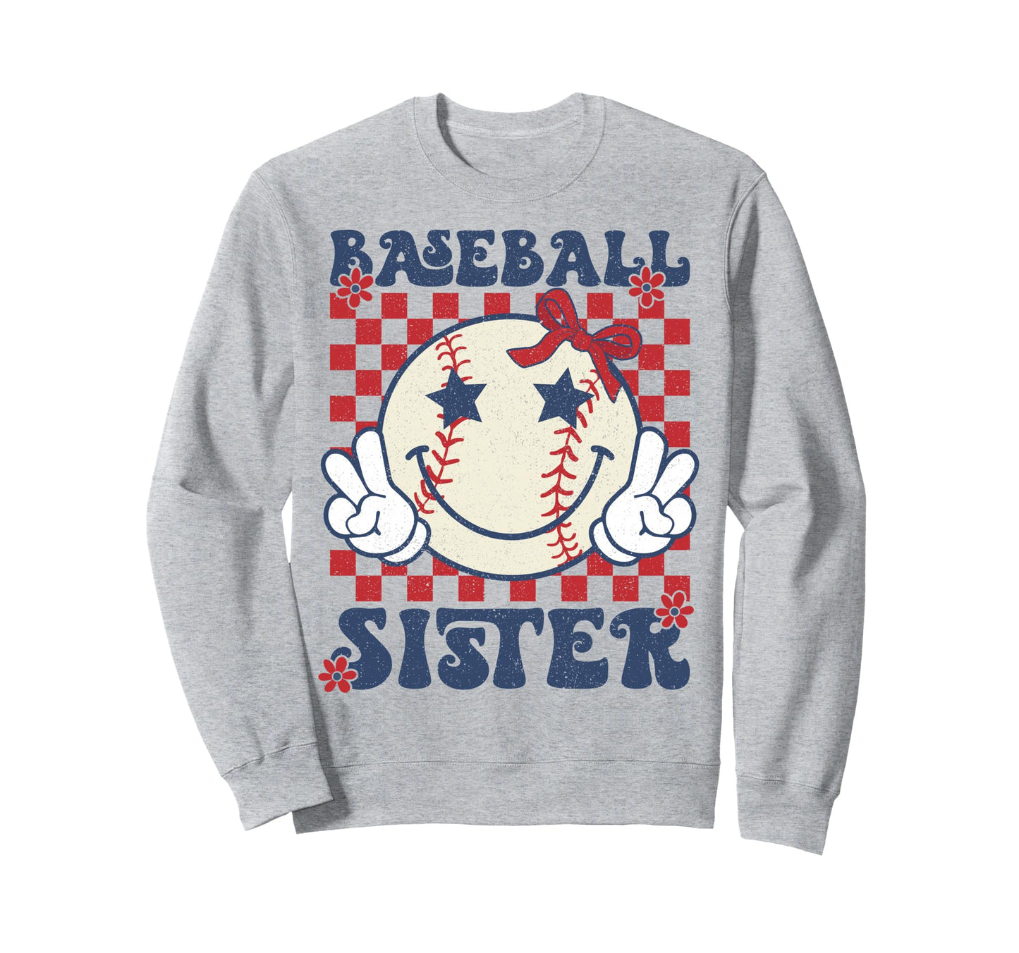 Baseball Sister Coquette Bow Sport Sweatshirt - Graphic Print Unisex - T-Shirt, Sweatshirt, Hoodie