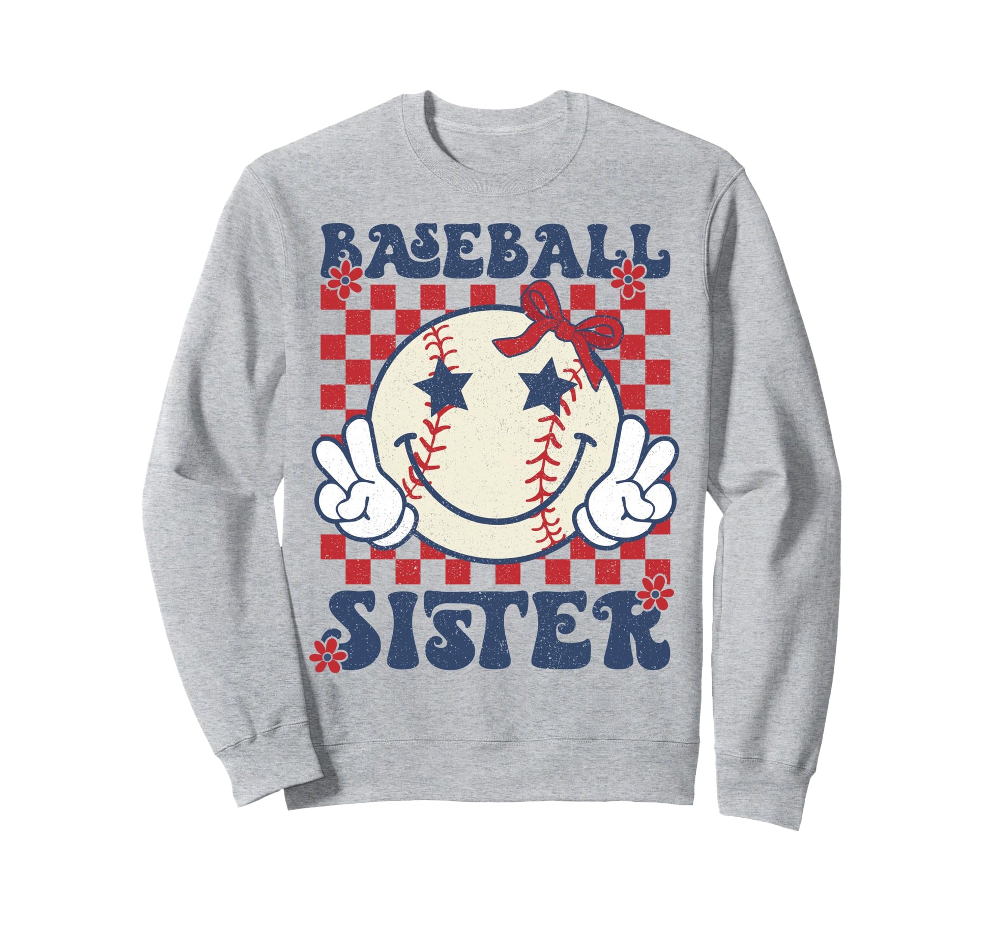Baseball Sister Coquette Bow Sport Sweatshirt - Graphic Print Unisex - T-Shirt, Sweatshirt, Hoodie