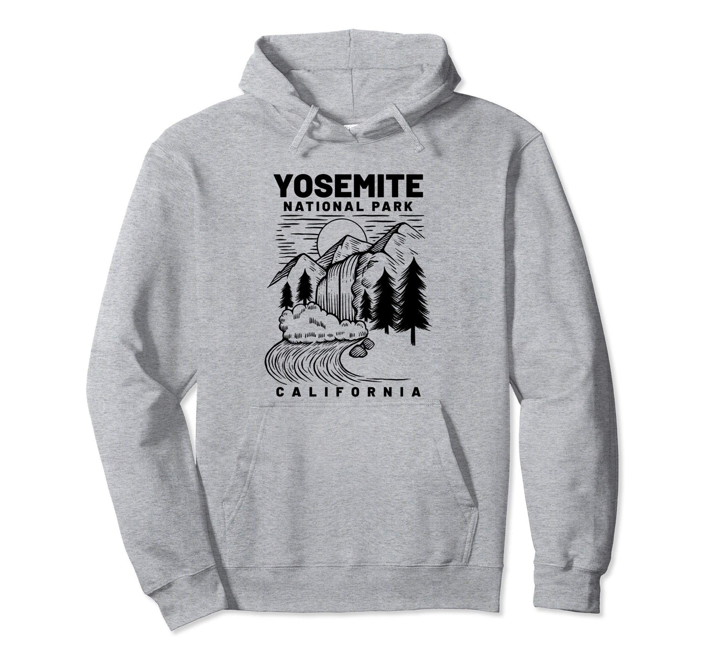 Yosemite National Park California Hiking Hoodie - Graphic Print Men Women - T-Shirt, Sweatshirt, Hoodie