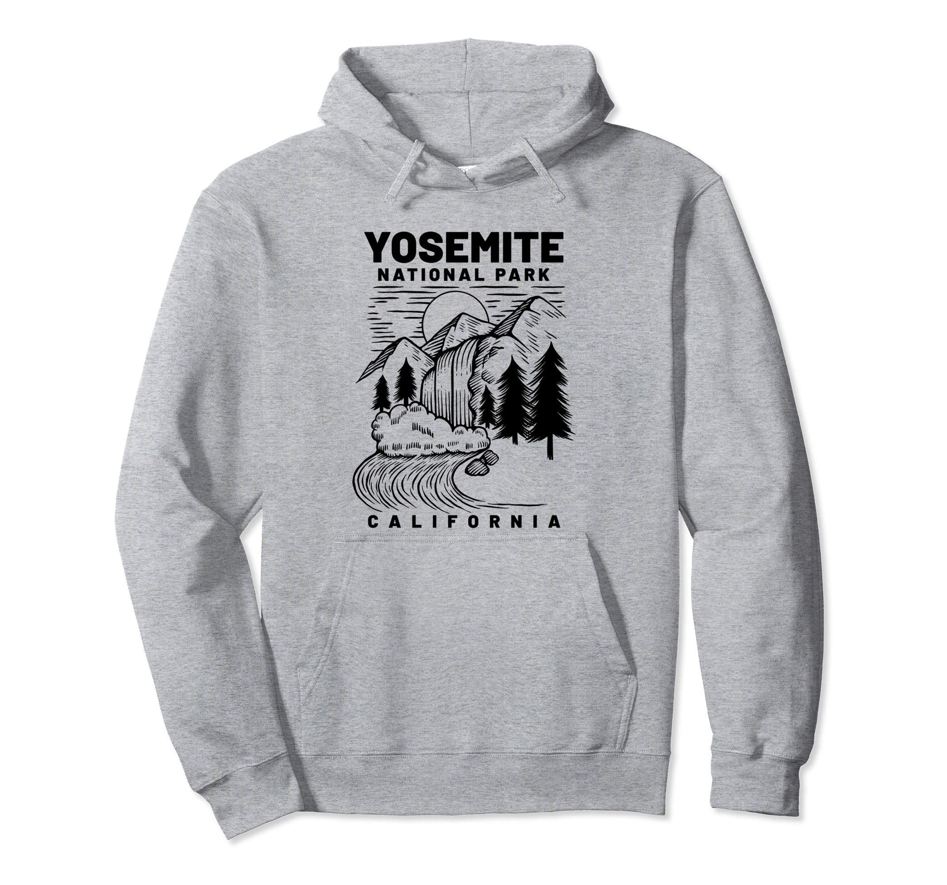Yosemite National Park California Hiking Hoodie - Graphic Print Men Women - T-Shirt, Sweatshirt, Hoodie
