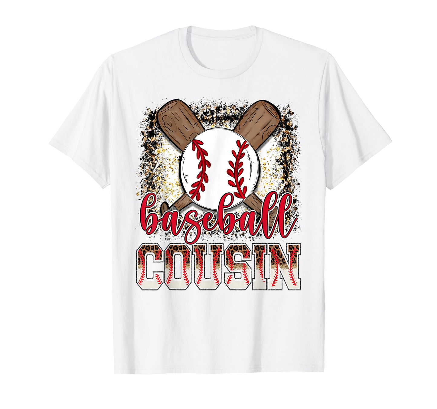 Baseball Cousin Leopard Proud T-Shirt - Casual Everyday Wear Men Women - T-Shirt, Sweatshirt, Hoodie