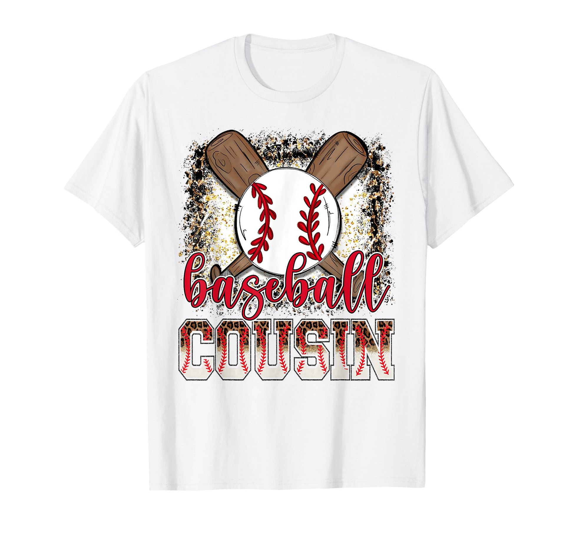 Baseball Cousin Leopard Proud T-Shirt - Casual Everyday Wear Men Women - T-Shirt, Sweatshirt, Hoodie