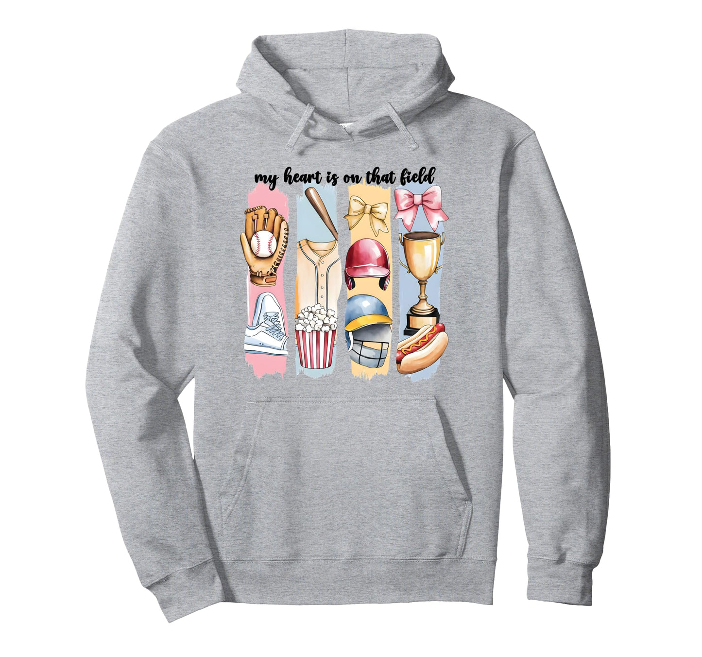 My Heart Is That Field Hoodie - Casual Everyday Wear for Adults - T-Shirt, Sweatshirt, Hoodie