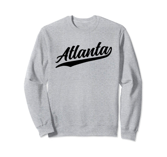 Atlanta Georgia 1970S Black Text Sweatshirt - Novelty Apparel for Adults - T-Shirt, Sweatshirt, Hoodie