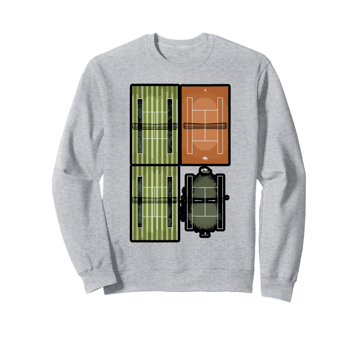 Grand Slam City Tennis Court Sweatshirt - Custom Art Print for Adults - T-Shirt, Sweatshirt, Hoodie