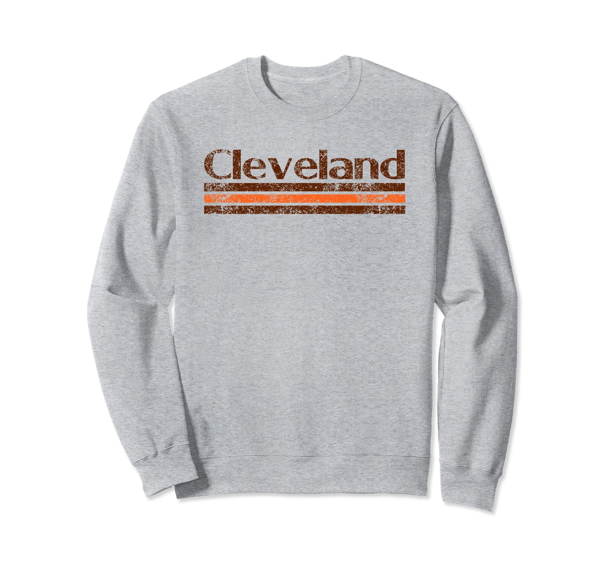 Cleveland Ohio Weathered Stripe Sweatshirt - Graphic Print Men Women - T-Shirt, Sweatshirt, Hoodie
