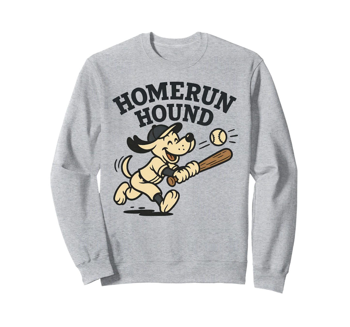 Funny Canin Homerun Hound Baseball Sweatshirt - Fun Novelty Design Unisex - T-Shirt, Sweatshirt, Hoodie