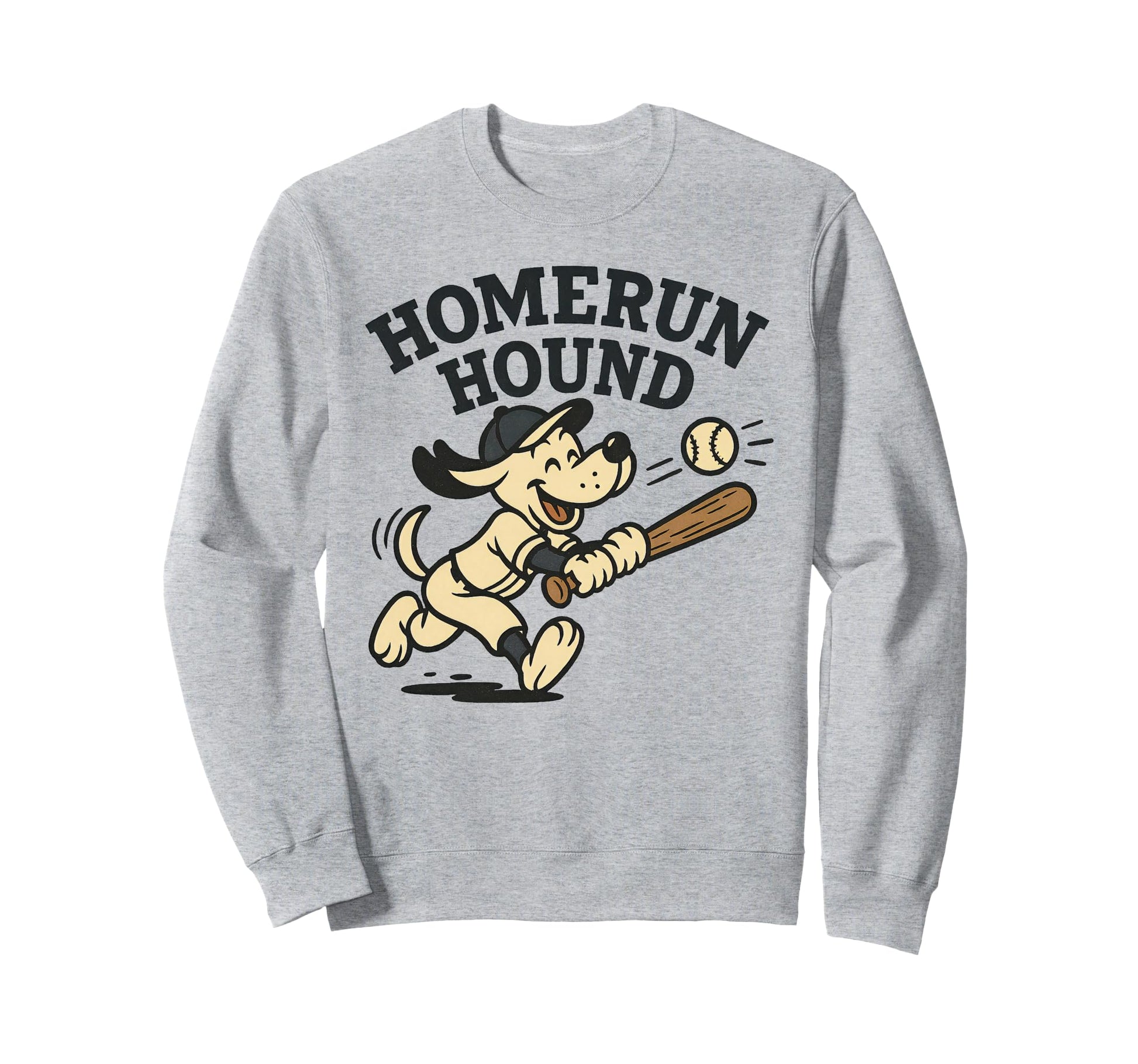 Funny Canin Homerun Hound Baseball Sweatshirt - Fun Novelty Design Unisex - T-Shirt, Sweatshirt, Hoodie