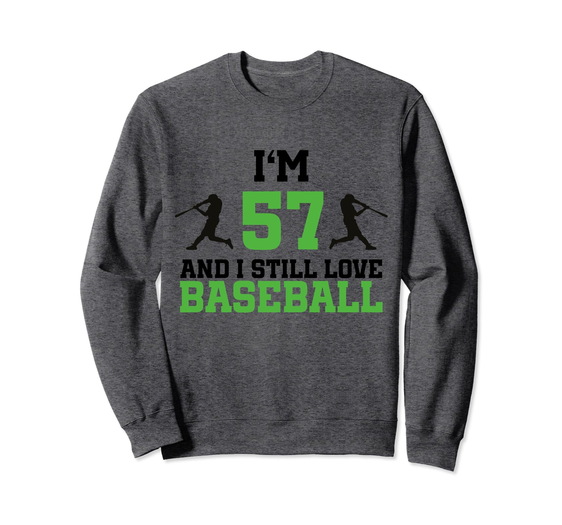 57Th Birthday Baseball 57 Years Old Sweatshirt - Minimalist Print Unisex - T-Shirt, Sweatshirt, Hoodie