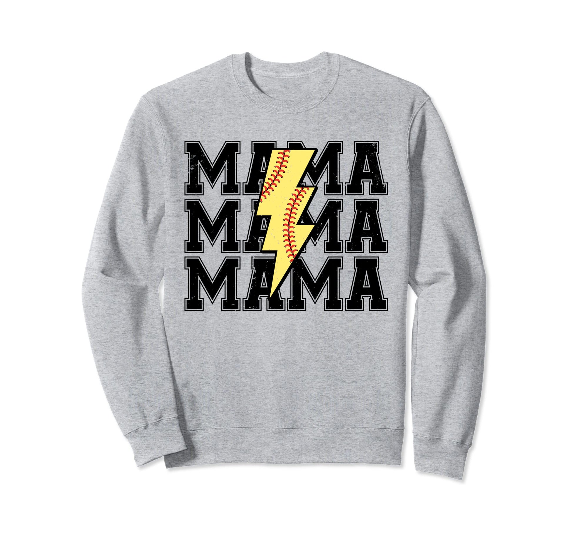 Lightning Bolt Mama Softball Sweatshirt - Trendy Graphic Men Women - T-Shirt, Sweatshirt, Hoodie